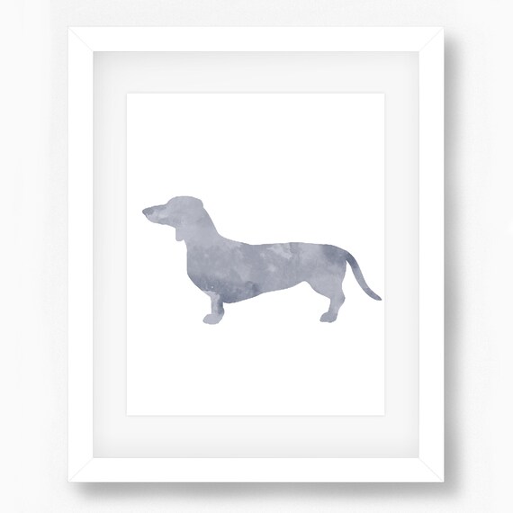 Dachshund Wall Art Printable Doxie Picture For Bedroom Nursery Living Room Digital