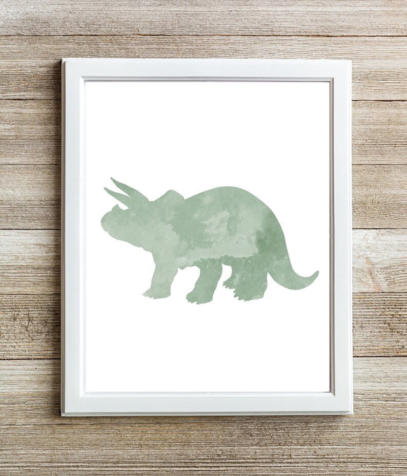 Sage Green Dinosaur Prints DIGITAL DOWNLOAD Kids Room Decor Etsy