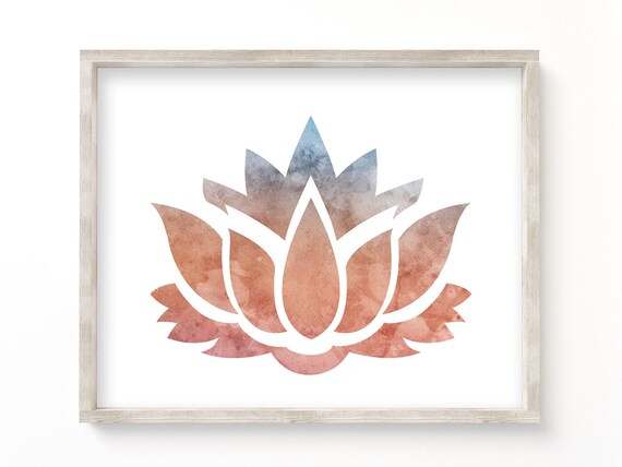 Printable Lotus Flower Lotus Wall Art Downloadable Prints | Etsy