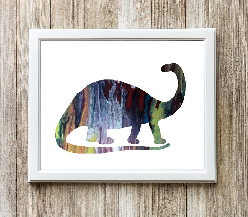 Printable Dinosaur Wall Art Set For 6 Prints Digital Etsy
