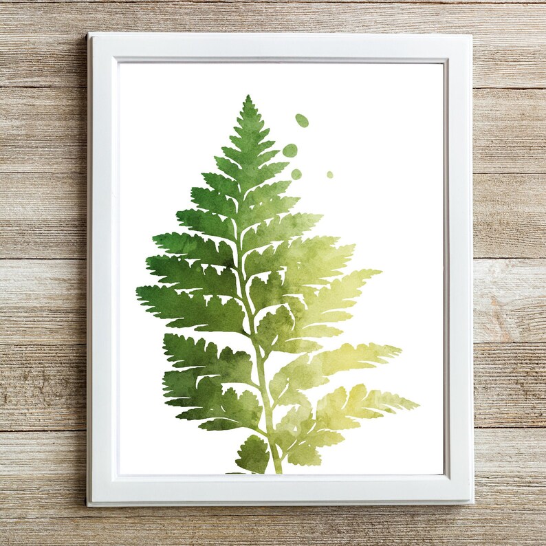 Green Fern Wall Art Printable Fern Set 6 Fern Prints Etsy