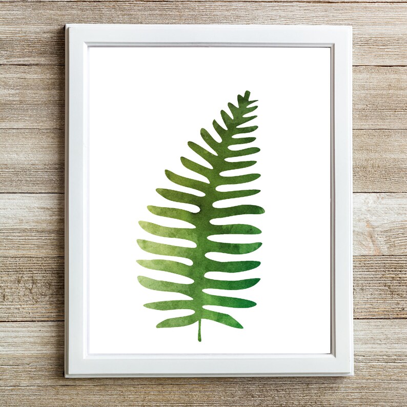 Green Fern Wall Art Printable Fern Set 6 Fern Prints Etsy