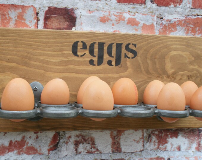 IRON EGG HOLDER Wall Fitting Shelf Rustic Style Handmade Iron Egg