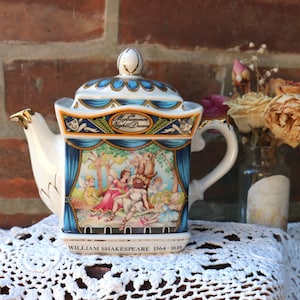 Vintage Sadler Shakespeare Tea Pot Midsummer Nights Dream