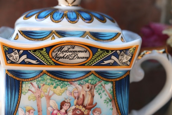 ヴィンテージ サドラー シェイクスピア ティーポット 真夏の夜の夢