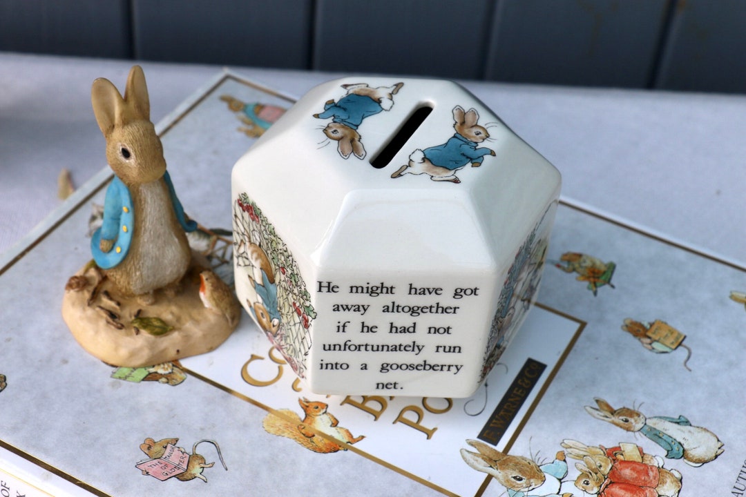 Vintage Beatrix Potter, Peter Rabbit Money Box Christening Gift Etsy