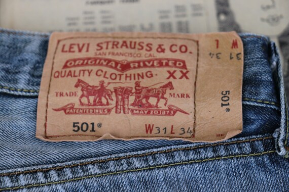 Mens Vintage Original Levi 501 Jeans 