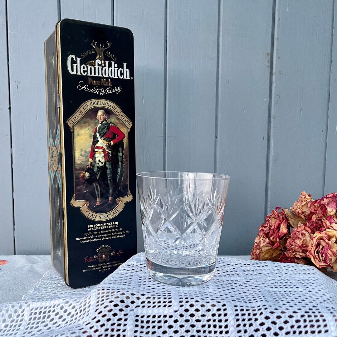 Double Measure Vintage Crystal Whisky Glass. Whisky Cut Glass Etsy