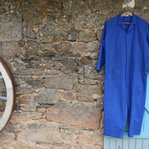 Traditional French Vintage Blue Boiler Suit Workwear Bleu de Travail Chore Workwear