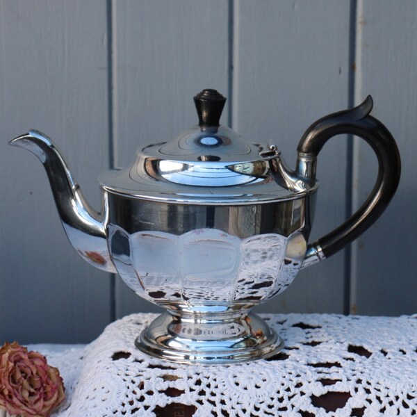 Vintage Silver Plate Tea Pot EPNS Made In Sheffield England  1930's