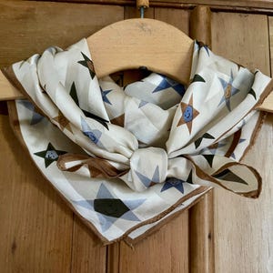 Vintage Pure Silk ‘Happy Stars’ Scarf.