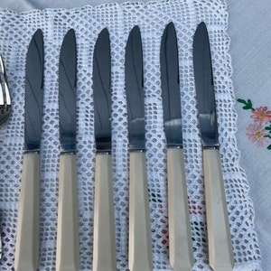 Set of 6 x French Vintage 1960’s  Table Cutlery Set Flatware.