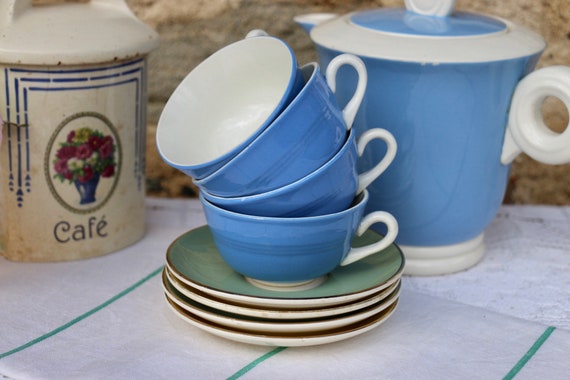lancering winnen Perceptie 4 X French Vintage Villeroy and Boch Mismatch Cups and Saucers - Etsy