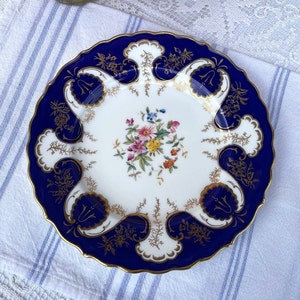 Coalport Collectors Plate Cobalt Blue Gold Trim. T Haywood Manchester