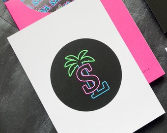 Neon Bat Mitzvah Invitation Deposit