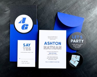 Arched Envelope Bar Mitzvah Invitation Deposit