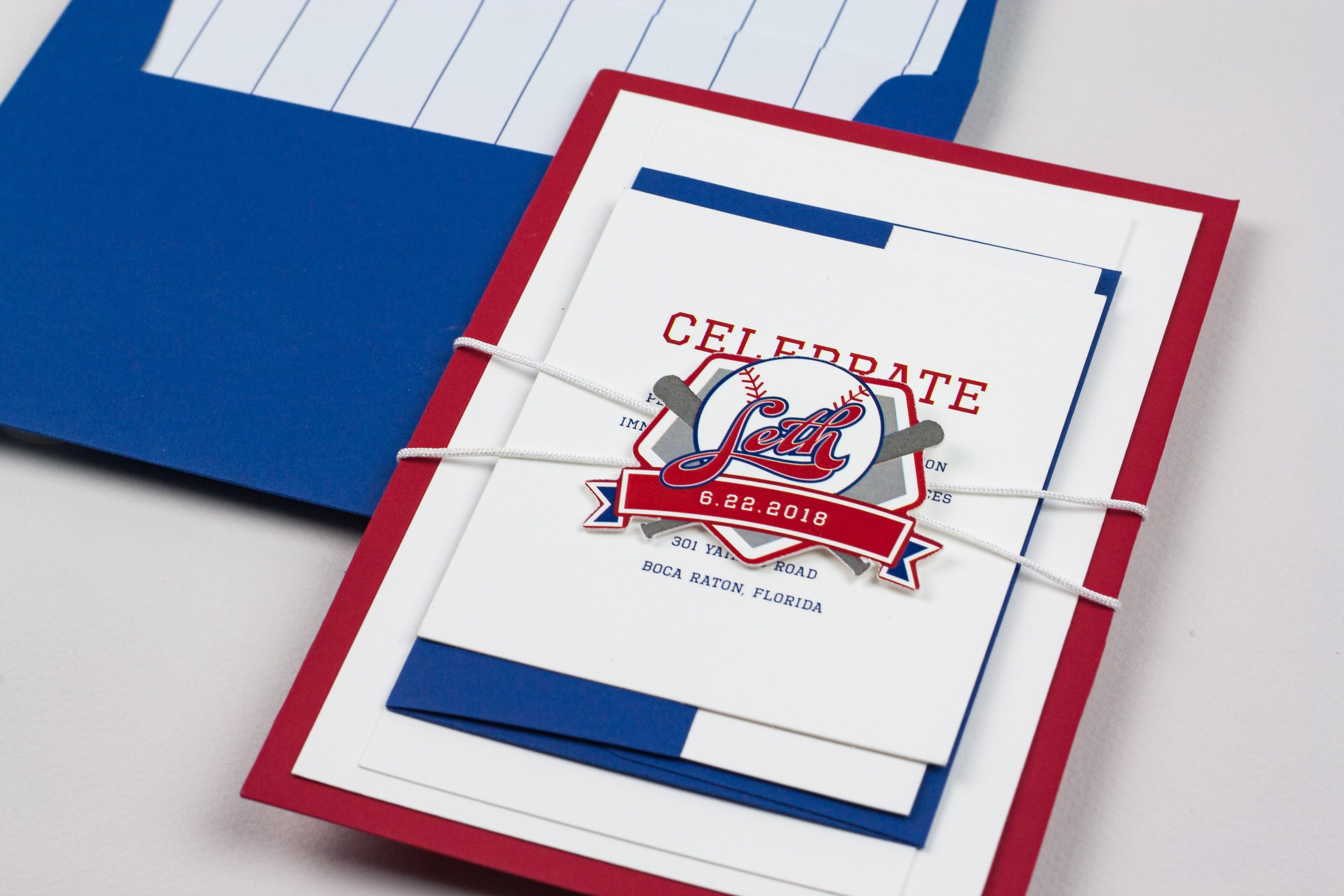 Baseball Theme Bar Mitzvah Invitation : DEPOSIT