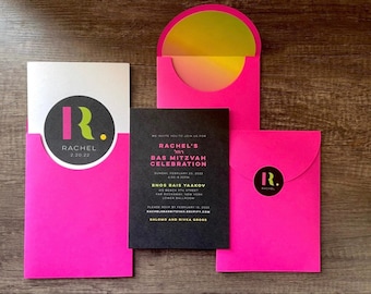 Arched Envelope Bar Mitzvah Invitation Deposit