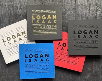 Foil Stamped Bar Mitzvah Invitation - DEPOSIT