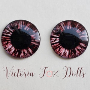 Blythe Eye Chips, Custom Blythe Eye Chips, Realistic Doll Eyes, Blythe Eyes, OOAK Art Doll, Maroon Eyechips, Red Eyes, Furby Eyechips, 14mm