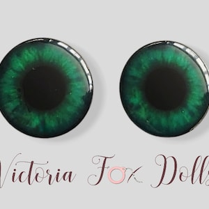 14mm Blythe Doll Eye Chips, Furby Eye Chips, Green Eye Chips, Glass Eye Chips, 14mm Realistic Eyechips, OOAK Blythe Doll, Custom