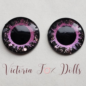 BJD Eyechips, Pullip Eyechips, Blythe Doll Eye Chips, Furby Baby Eyechips, Black Eyechips, 12mm Eyechips, 13mm Eyechips, 14mm, 10mm, 5mm
