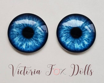 Blythe Eye Chips, Custom Blythe Eye Chips, Realistic Doll Eyes, Blythe Eyes, Blythe Custom, Furby Eye Chips, Bright Blue Eye Chips