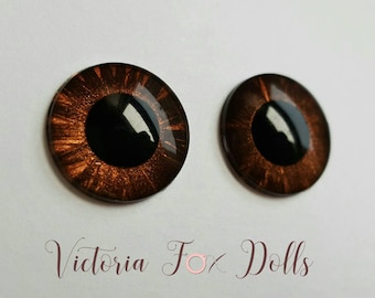 Blythe Doll Eyechips, Middie Blythe Eyechips, Petite Blythe Eyechips, Furby Eyechips, Pullip Eyechips, Brown, 5mm, 10mm, 12mm, 13mm, 14mm