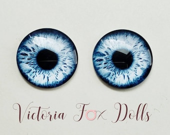 Blythe Doll Eye Chips, Custom Blythe Eye Chips, Realistic Doll Eyechips, Furby Eye Chips, 14mm Blue Eye Chips, Custom Furby, Furby Faceplate