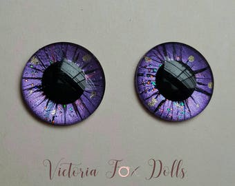Blythe Doll Eyechips, Purple, Pullip Eyechips, Middie Blythe Eyechips, Petite Blythe Eyechips, Furby Eyechips, 5mm, 10mm, 12mm, 13mm, 14mm
