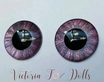 BJD Doll, Pullip Doll Eye Chips, Furby Eye Chips, Light and Dark Purple, Middie Blythe Eyechips, Custom Blythe, 5mm, 10mm, 12mm, 13mm, 14mm