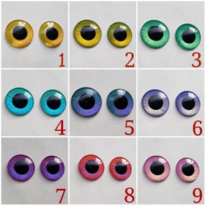 BJD Eyes Blythe Pullip Doll Color Shift Chameleon Gold Green Purple Teal Pink Red Eye Chips Metallic Furby Eyechips 5mm 10mm 12mm 13mm 14mm