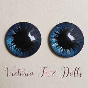 BJD, Pullip Eye Chips, Dark Blue, Middie Blythe Eyechips, Blythe Eye Chips, Furby Eyechips, Furby Baby Eyechips, 5mm, 10mm, 12mm, 13mm, 14mm