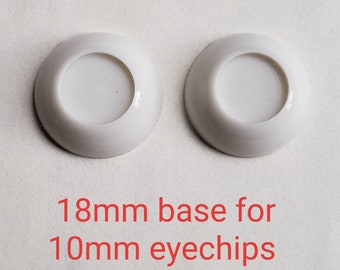18mm Base for 10mm Eyes, BJD Doll Eye Base without Chips, Bjd Doll Eyes, DIY Eyes for Bjd Doll, Bjd Eye Base