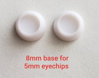 8mm Base for 5mm Eyes, BJD Doll Eye Base without Chips, Bjd Doll Eyes, DIY Eyes for Bjd Doll, Bjd Eye Base, Petite Blythe Doll Eyechips