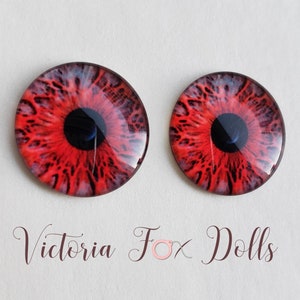 Blythe Eye Chips, Custom Blythe Eye Chips, Realistic Doll Eyes, Blythe Eyes, OOAK Art Doll, Spooky Eyechips, Red Eyes, Furby Eyechips, 14mm