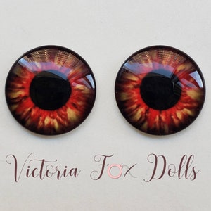 Blythe Eye Chips, 14mm Eye Chips, 14mm Realistic Doll Eyechips, Blythe Eyes, Blythe Custom, Spooky Eyechips, Red Eyes, Furby Eyechips, Furby
