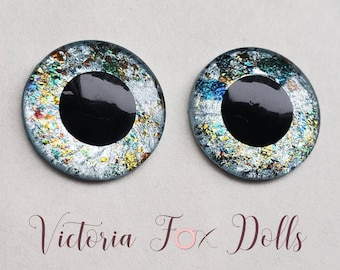 BJD Doll Eyes, Blythe Doll Eye Chips, Pullip Doll Eye Chips, Blue, Furby Eye Chips, FMiddie Blythe Eye Chips, 14mm, 13mm, 12mm, 10mm, 5mm