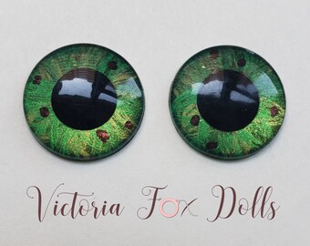 Pullip Doll Eye Chips, Blythe Doll Realistic Eye Chips, Green, Middie Blythe Eyechips, Petite Blythe Eyechips, 5mm, 10mm, 12mm, 13mm, 14mm
