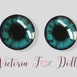 14mm Blythe Doll Eye Chips, Furby Eye Chips, Green Eye Chips, Glass Eye Chips, 14mm Realistic Eyechips, OOAK Blythe Doll, Custom