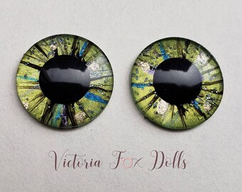 BJD Doll, Blythe Eye Chips, Pullip Eye Chips, Middie Blythe Eyechips, Green Eyes, Furby Eyechips, Custom Furby, 5mm, 10mm, 12mm, 13mm, 14mm