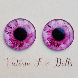 Blythe Eye Chips, Custom Blythe Eye Chips, Realistic Doll Eyes, Blythe Eyes, Blythe Custom, OOAK Art Doll, Spooky Eyechips, Pink Eyes, Furby
