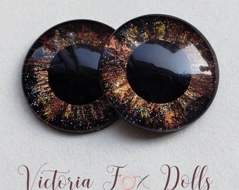 Pullip Doll Eyechips, Blythe Doll Eyechips, Middie Blythe Eyechips, Black Brown, Furby Eyechips, Petite Blythe, 5mm, 10mm, 12mm, 13mm, 14mm