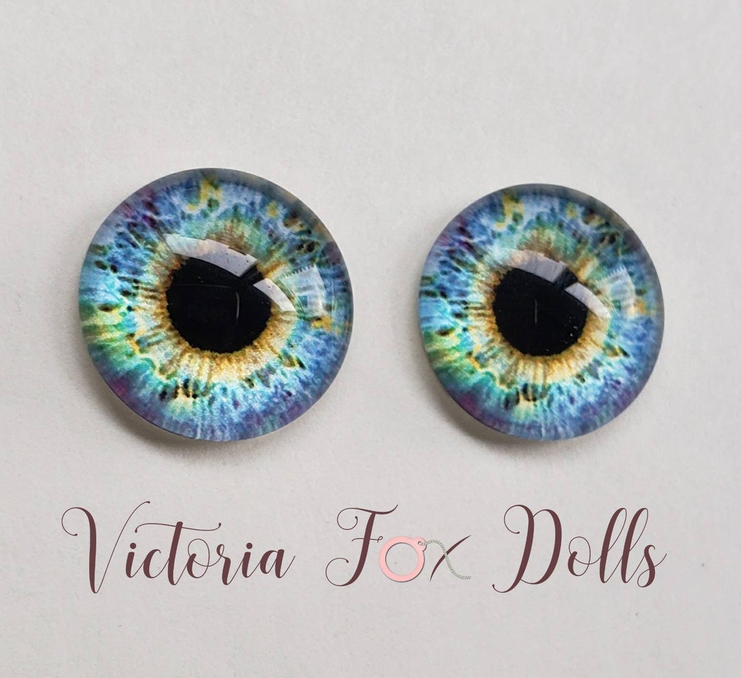 12mm Blue Eyechips, Pullip Eyechips, 12mm Realistic Eyechips, 12mm ...
