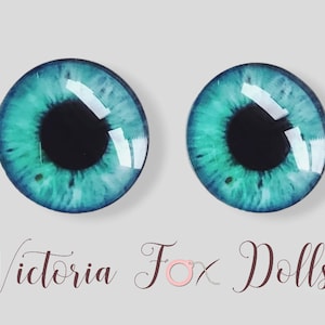 14mm Blythe Doll Eye Chips, Furby Eye Chips, Green Eye Chips, Glass Eye Chips, 14mm Realistic Eyechips, OOAK Blythe Doll, Custom