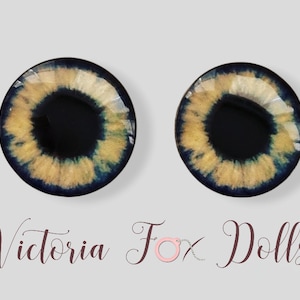 14mm Blythe Doll Eye Chips, Furby Eye Chips, Green Eye Chips, Glass Eye Chips, 14mm Realistic Eyechips, OOAK Blythe Doll, Custom