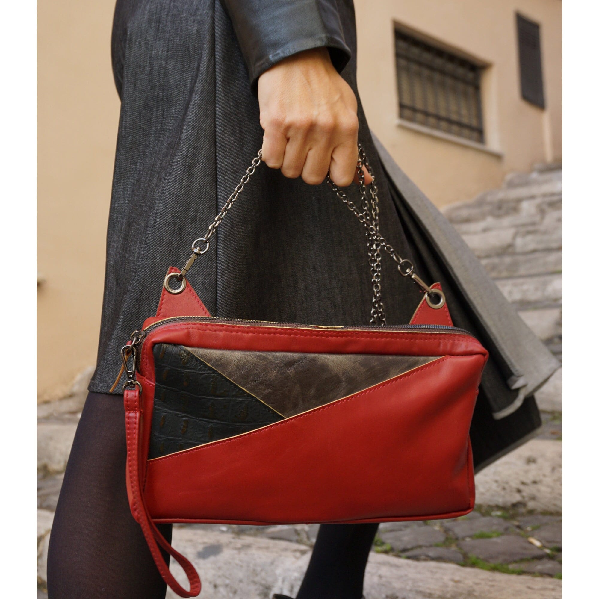 Handmade women's bag with shoulder strap Elena Kihlman Designer