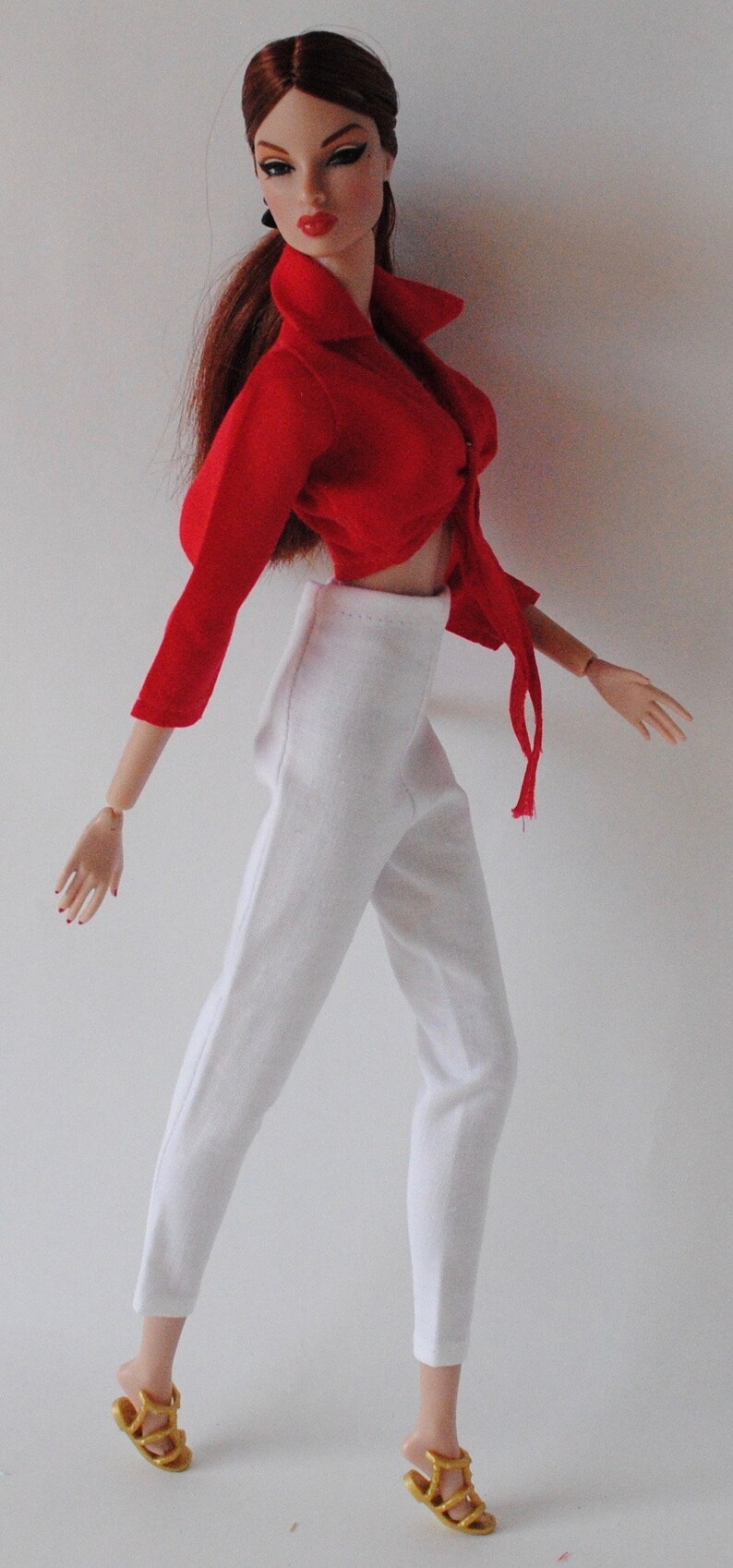 red barbie shirt