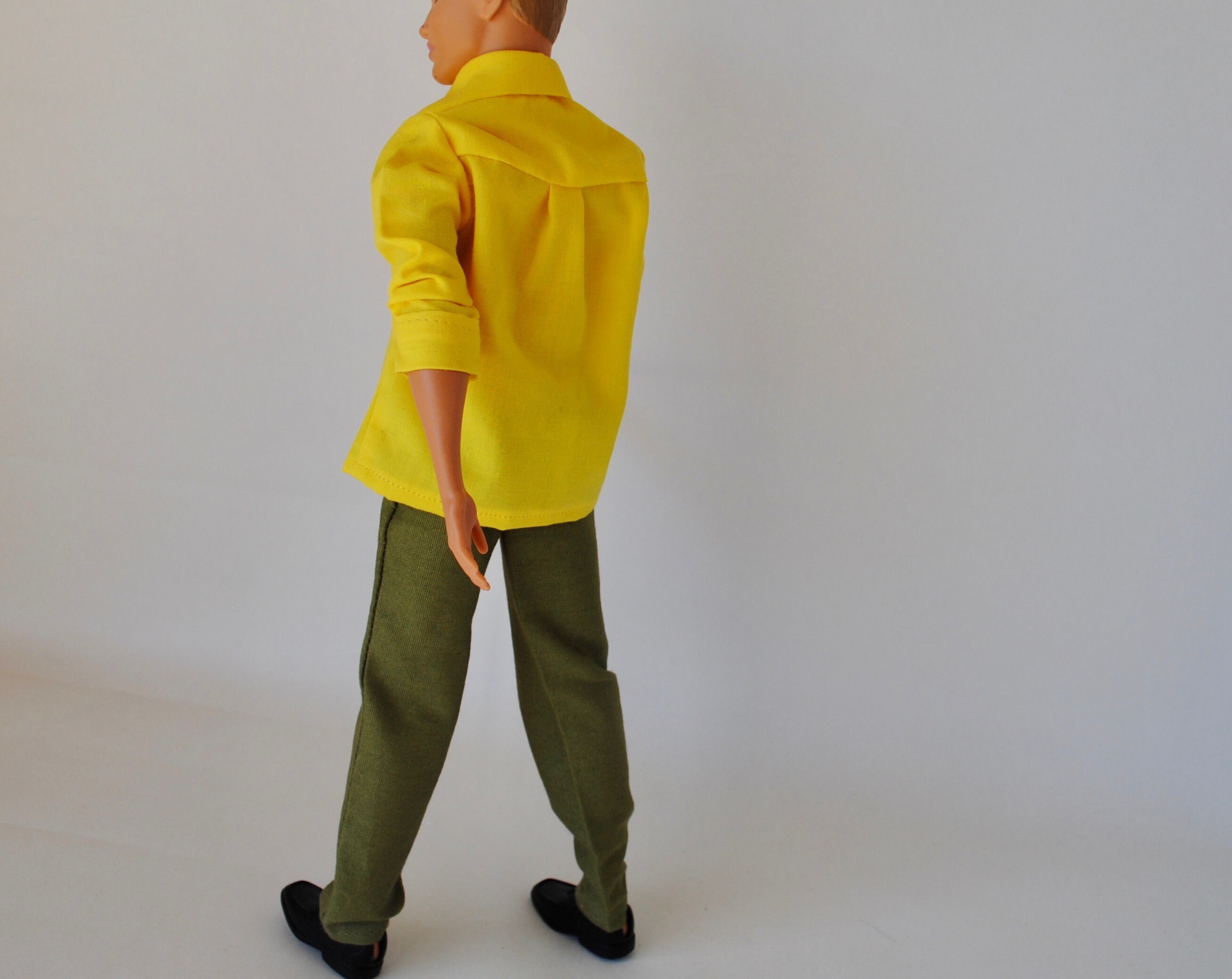 Yellow Shirt and Olive Green Pants 