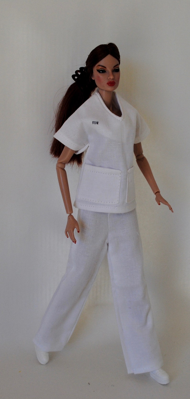 Barbie handmade RN nurse uniform medical scrubs doll clothes | Etsy